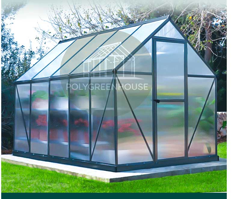 3D illustration of greenhouse structure showing full design and proportions